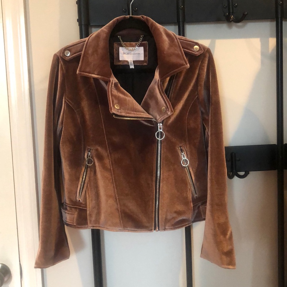 BCBG Faux-Suede Moto Jacket